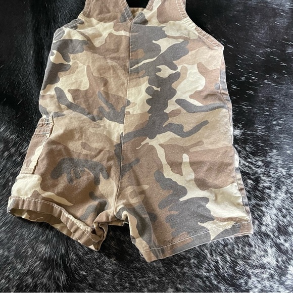 Cach Cach Brown Tan Camo Shortalls Dinosaur size 24 months 2T - Picture 3 of 6